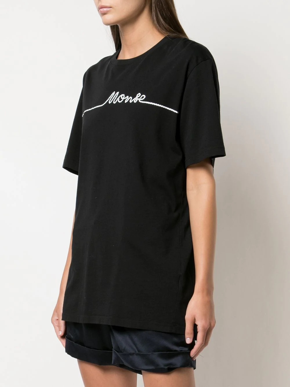 logo small rope print T-shirt - 3