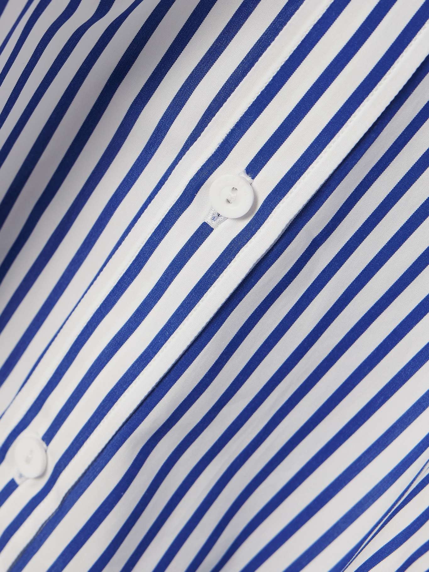 Striped organic cotton-poplin shirt Blue - 5