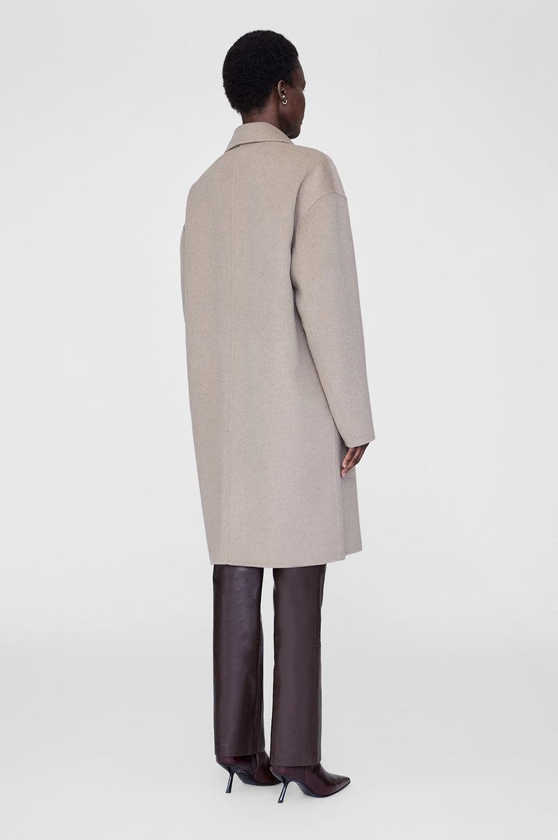 Portia Coat - Oatmeal Melange Cashmere Blend 3