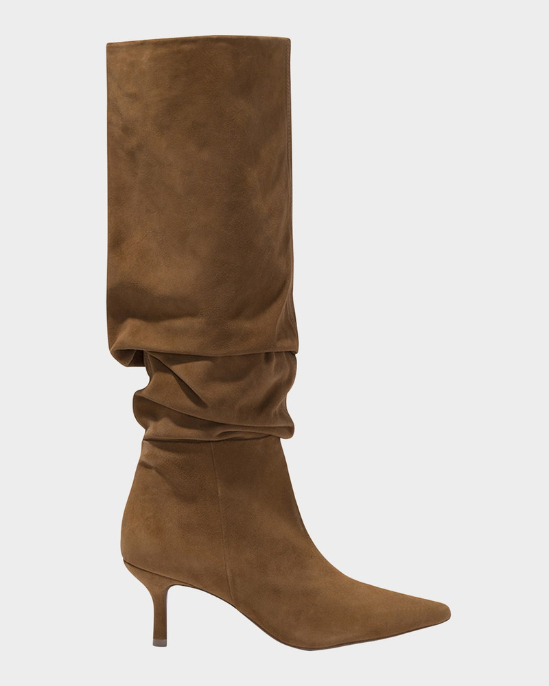 Jordi Suede Kitten-Heel Boots 1
