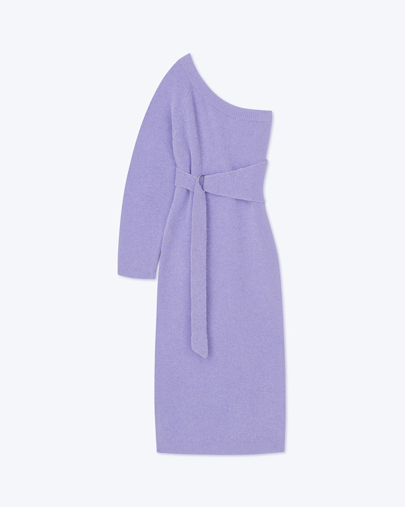 MAREE - One shoulder sweater dress - Lilac - 1