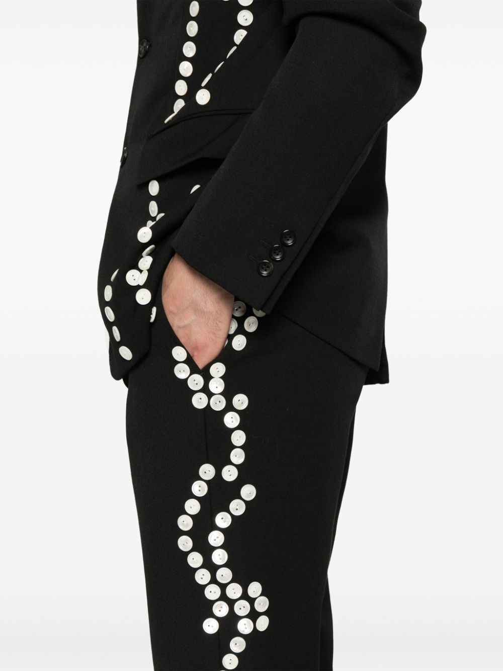 button embellishment trouser - 5