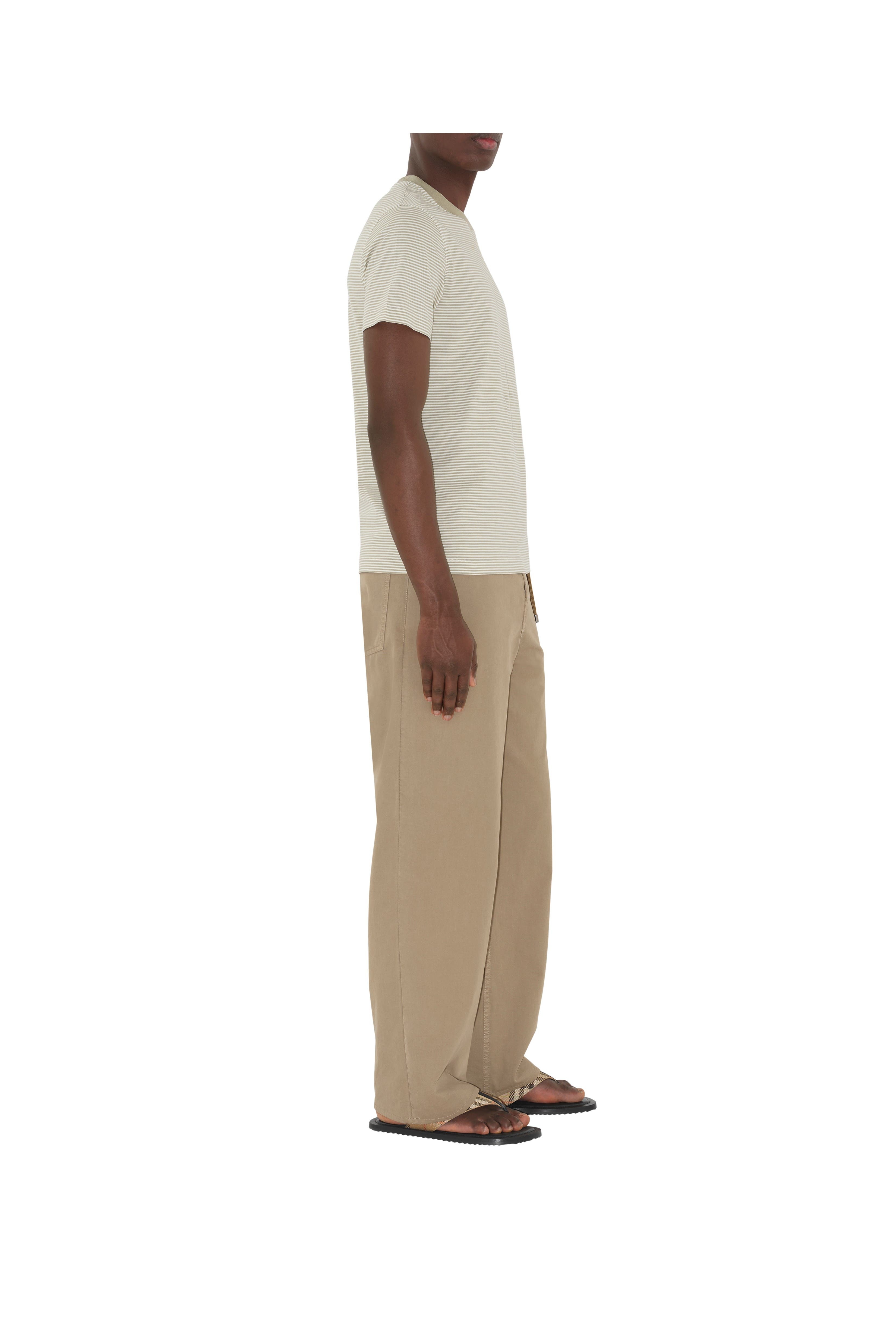 burberry Striped Cotton T-shirt in Skylark at Nordstrom - 3