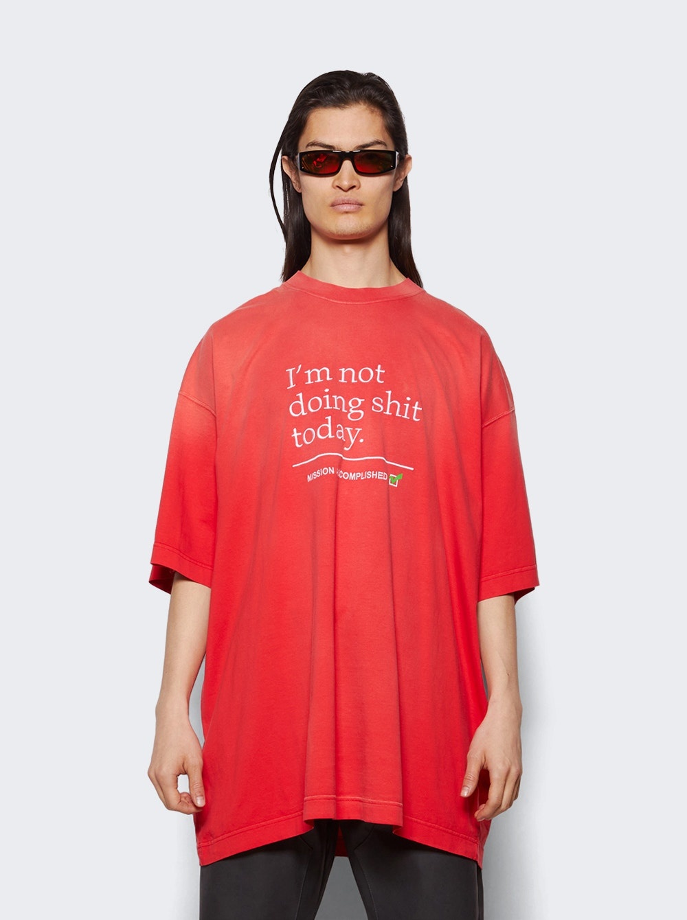 Shop Vetements Not Doing Shit Today Cotton T-Shirt