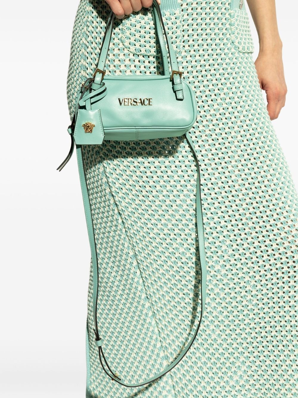 Versace Tag leather mini shoulder bag - 2