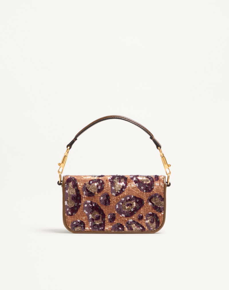 VALENTINO GARAVANI LOCÒ SMALL EMBROIDERED ANIMALIER SHOULDER BAG 5