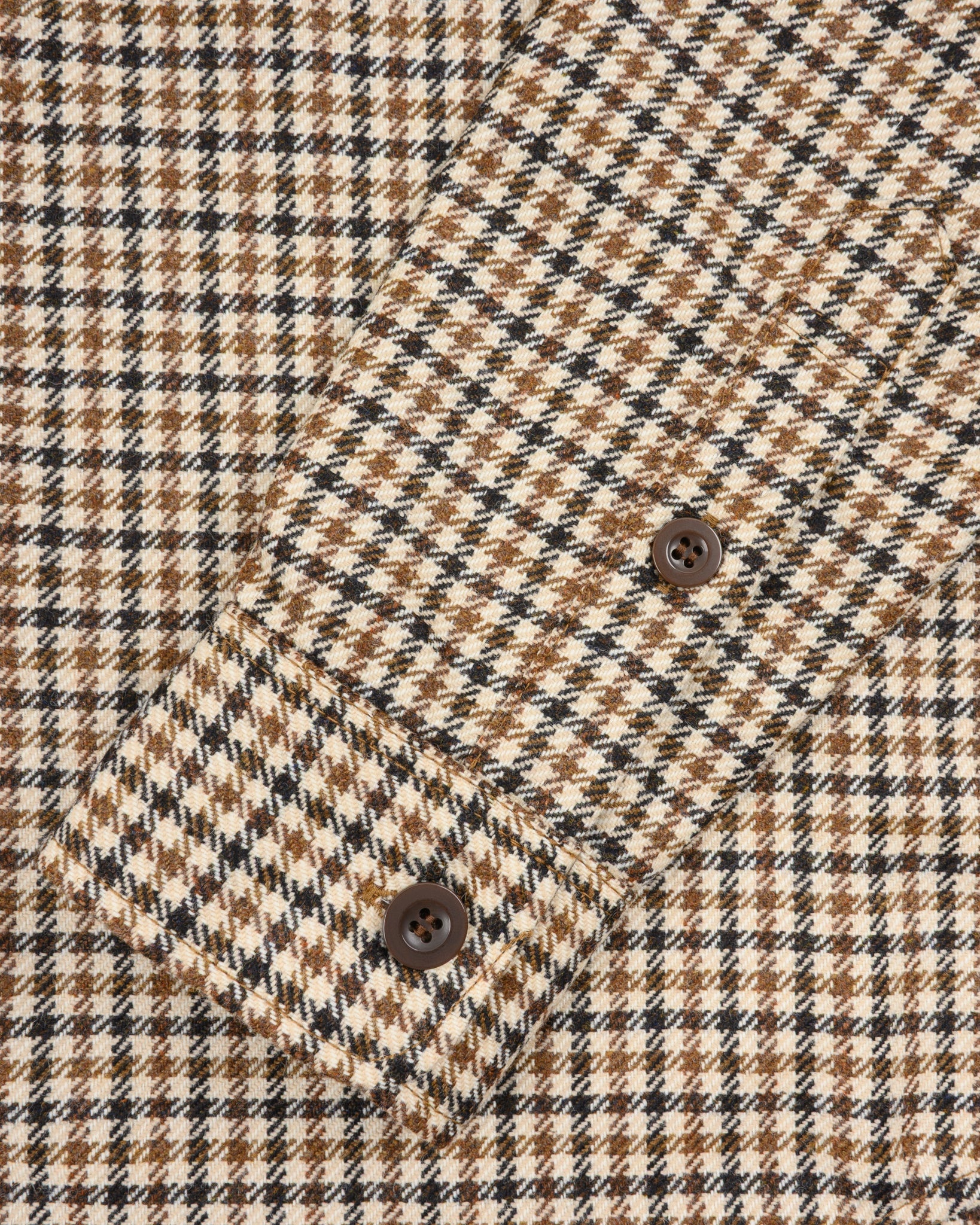 14OZ FOX BROTHERS® WOOL CPO SHIRT - SADDLE BROWN GUN CLUB TWILL FLANNEL - 9