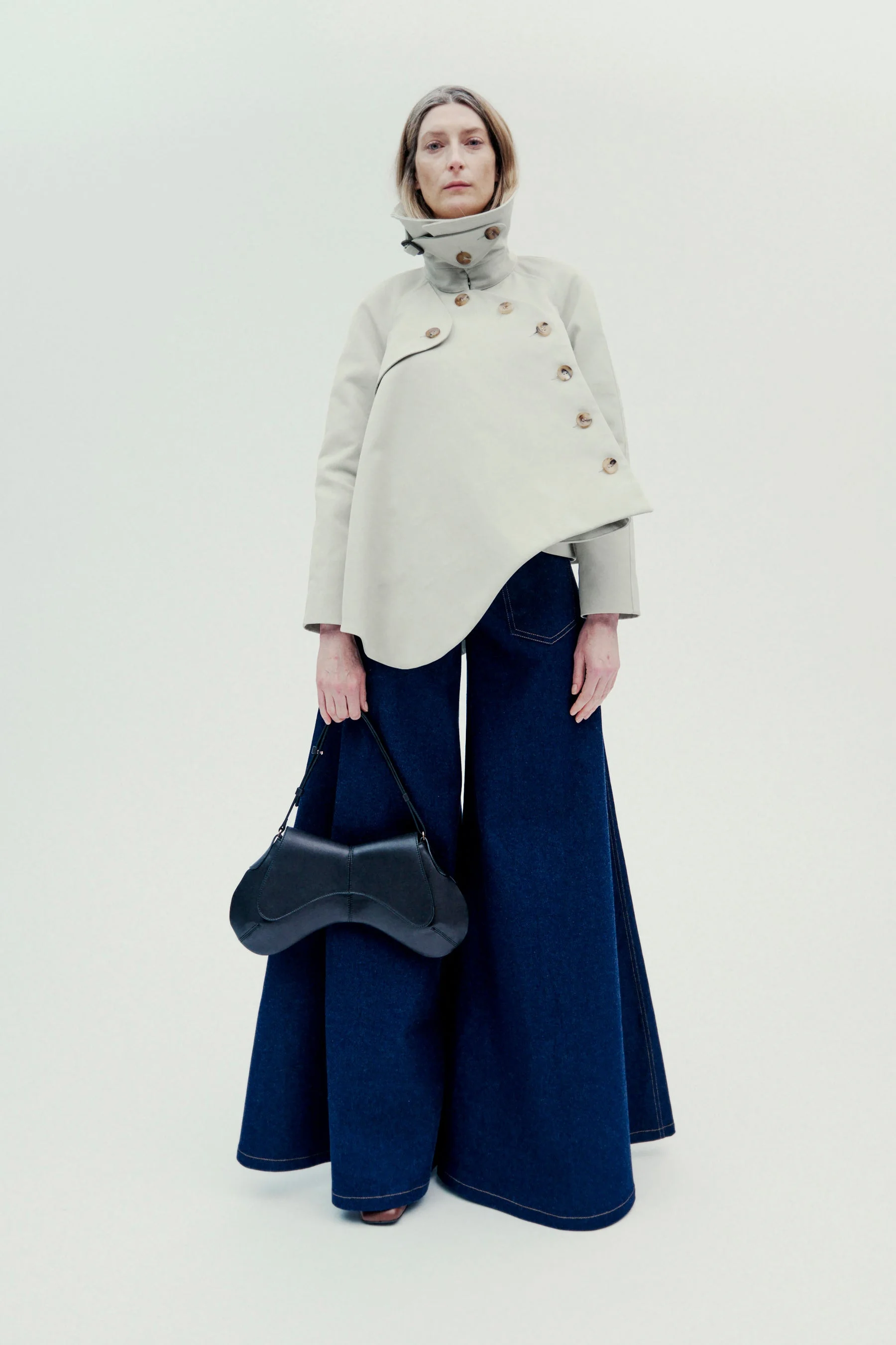 GABERDINE TRENCH JACKET LIGHT KHAKI - 1