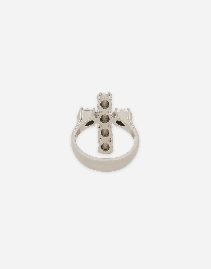Ring with rhinestone-detailed cross 4