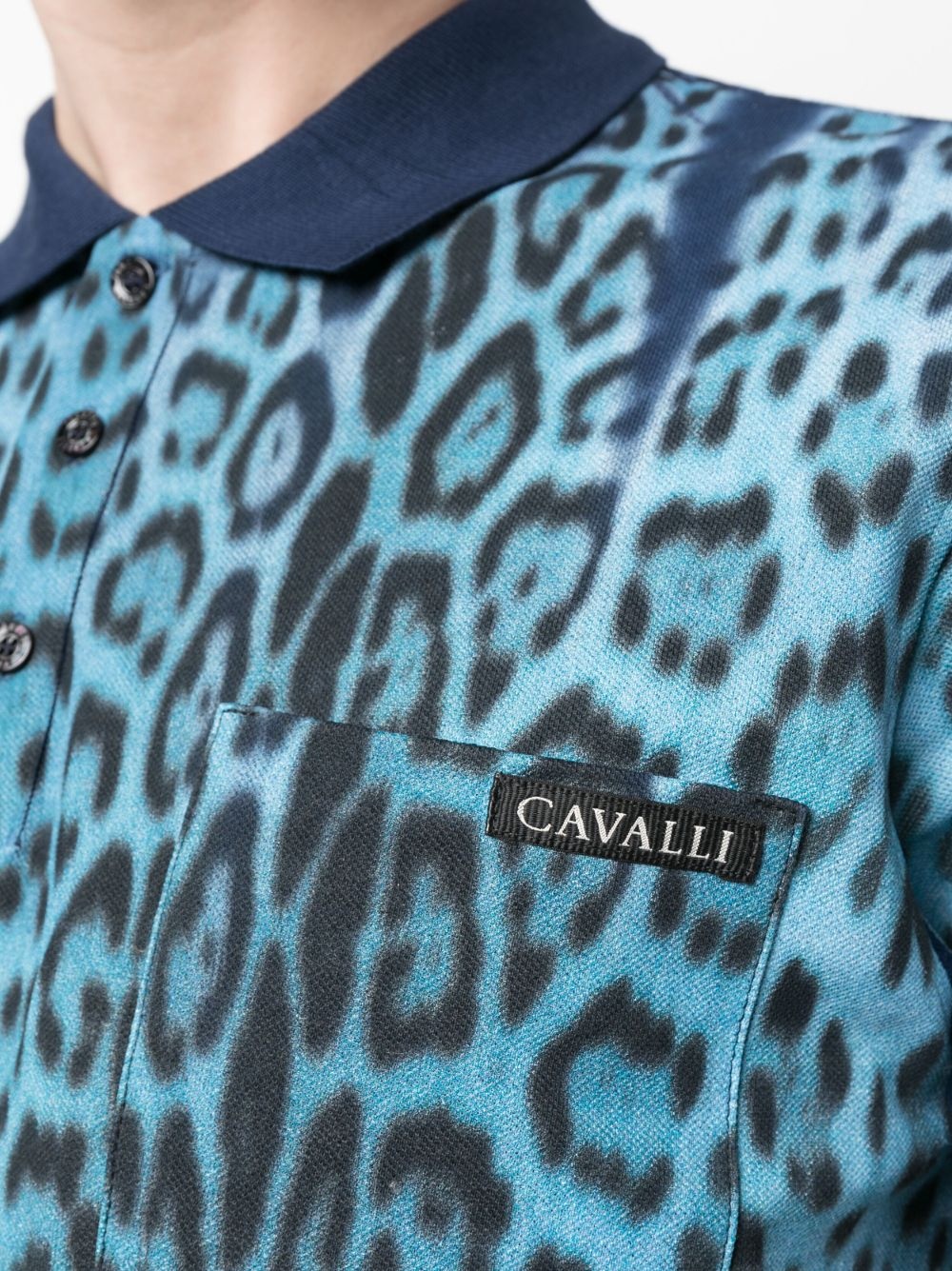 leopard-print cotton polo shirt - 5