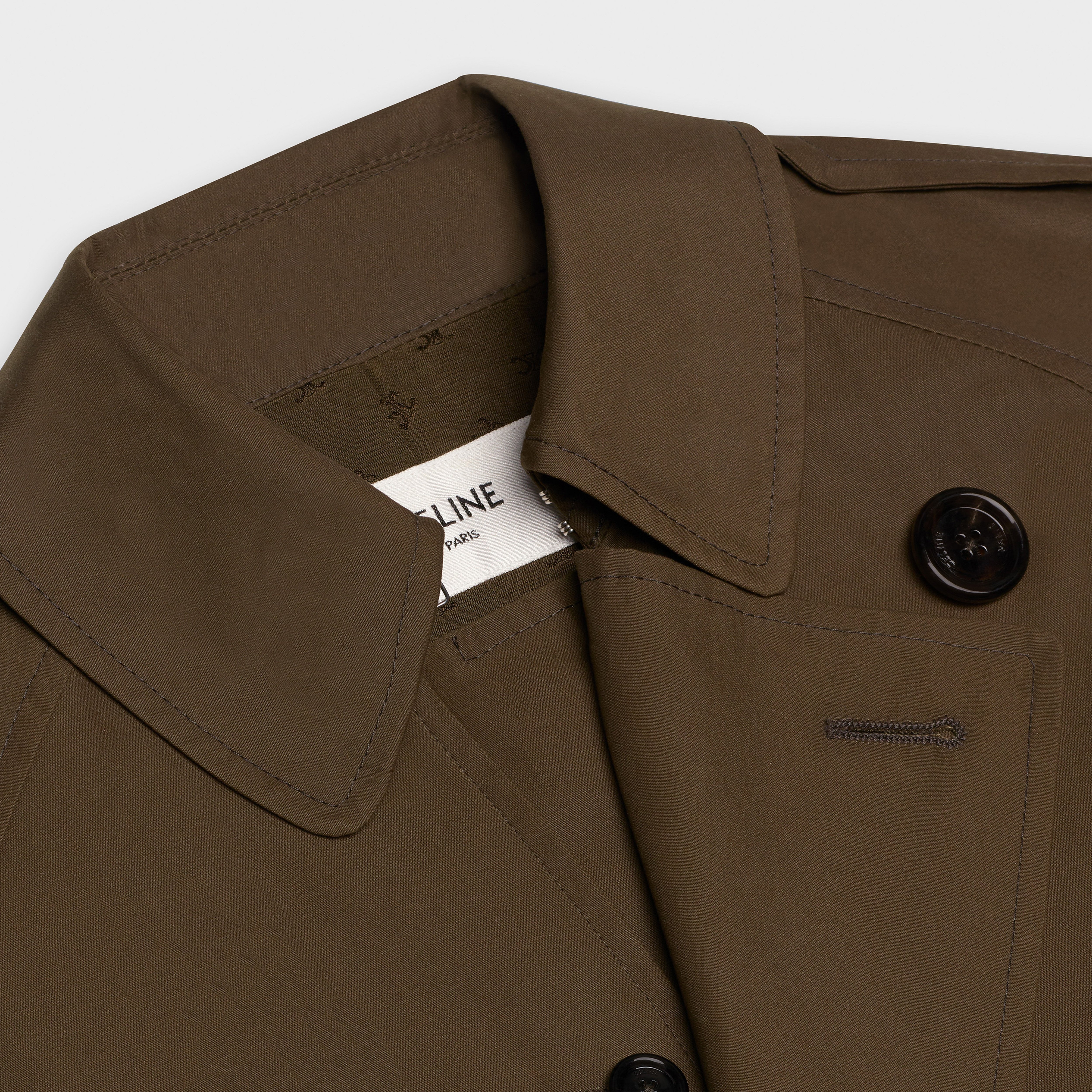 classic trenchcoat in technical cotton - 3