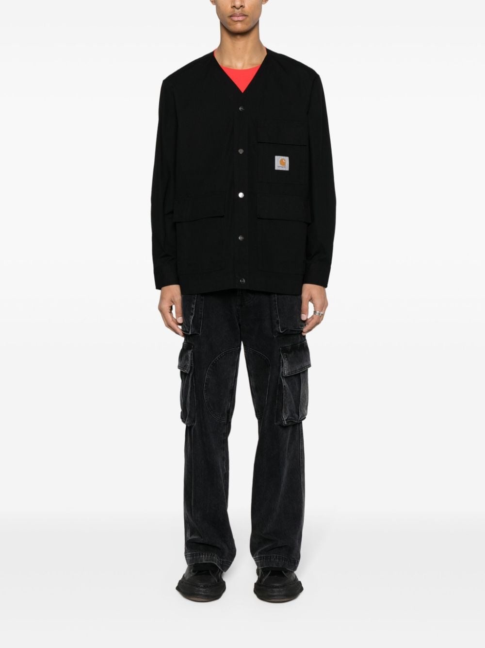 logo-appliquÃ© ripstop shirt - 2
