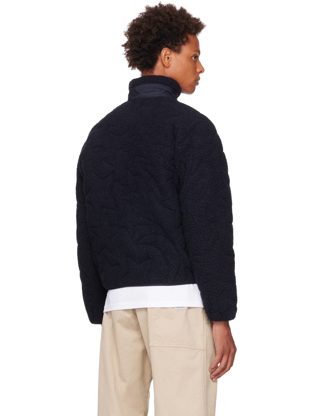 Navy Quilted Jacket - 3