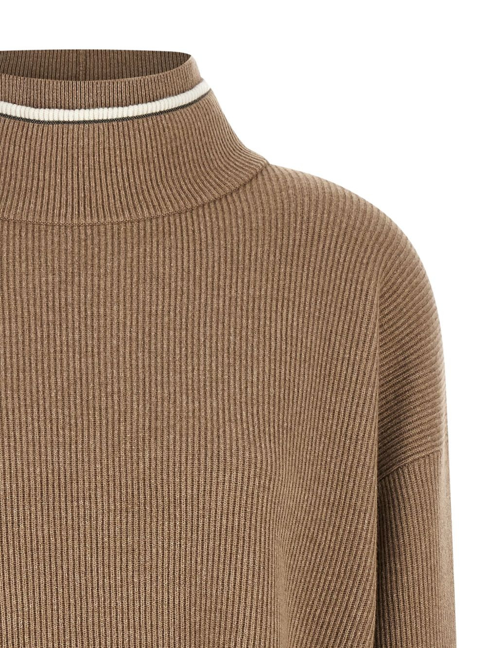 ribbed high-neck sweater - 3