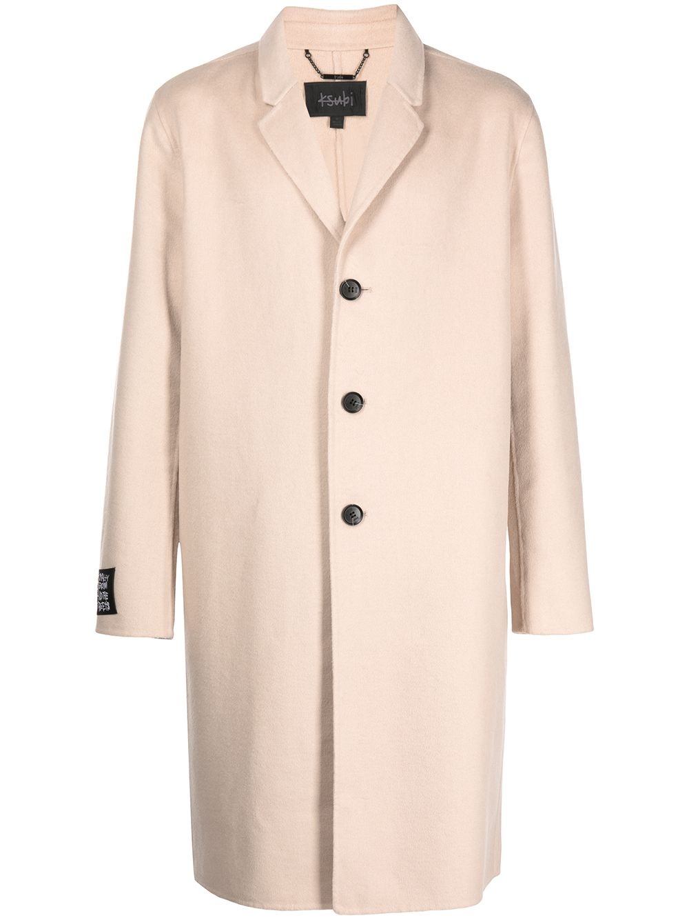 single-breasted tailored coat - 1