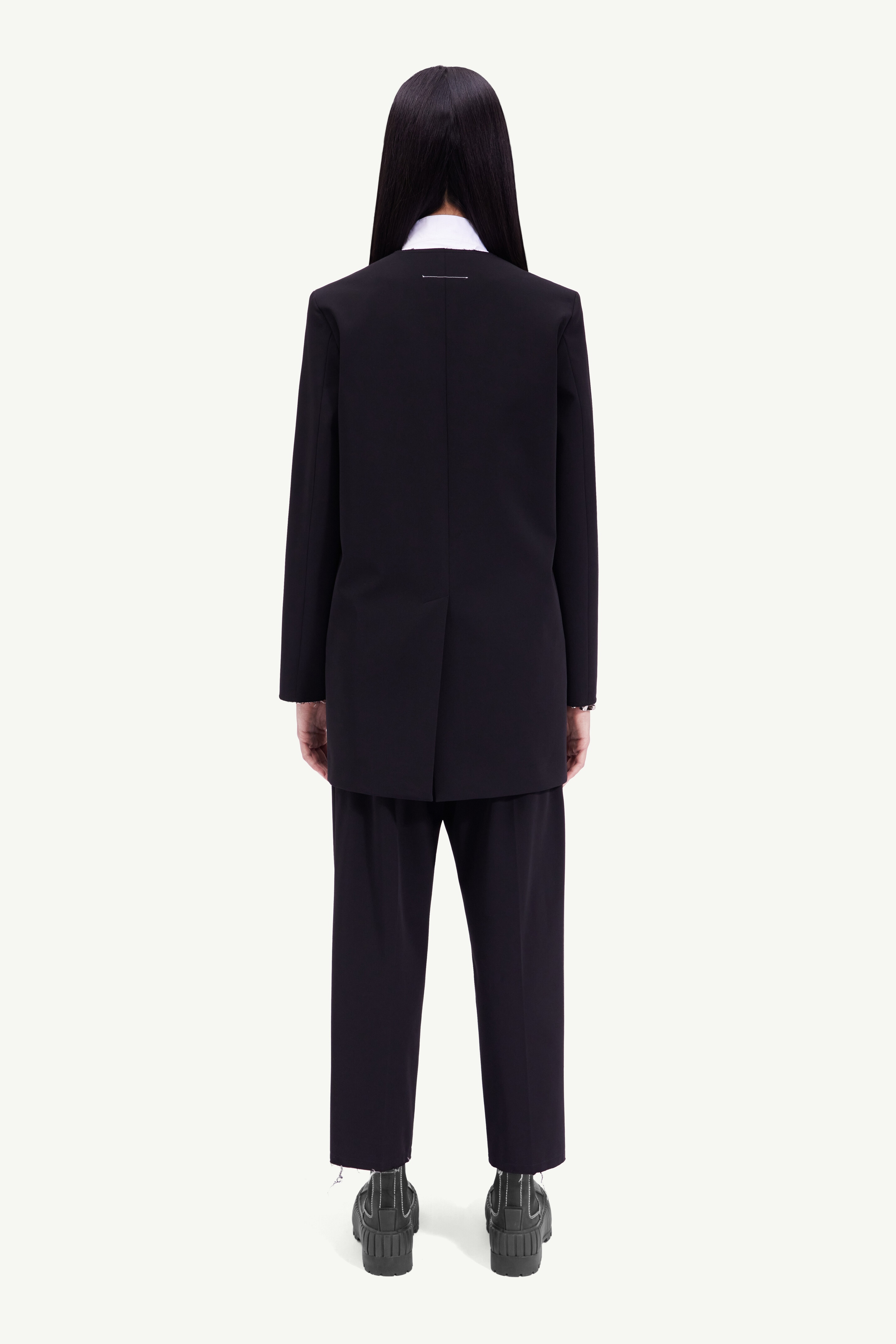 Raw edge blazer - 4