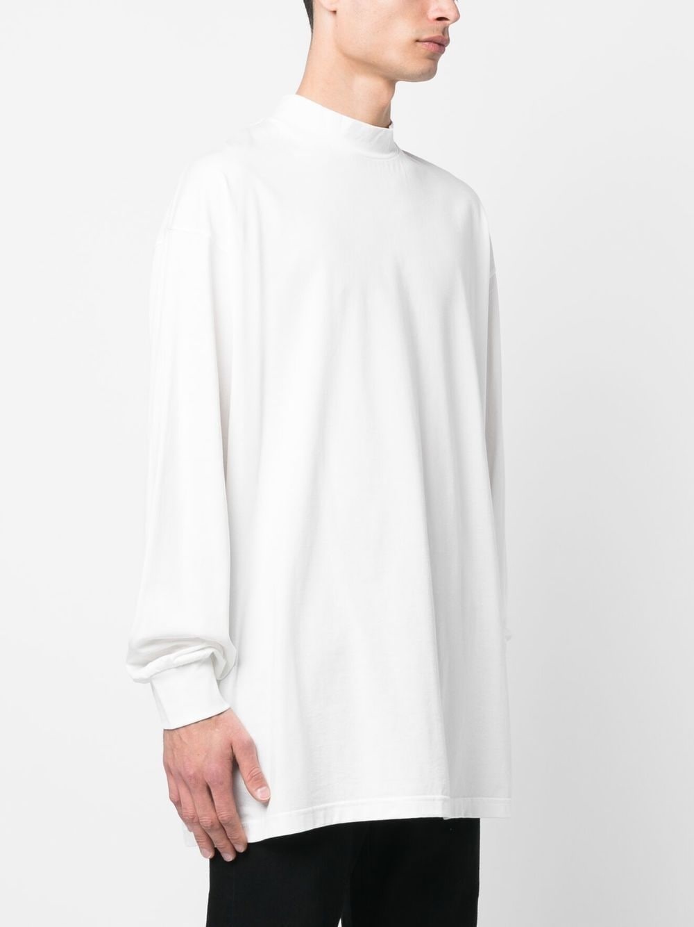 high crew neck sweatshirt - 3