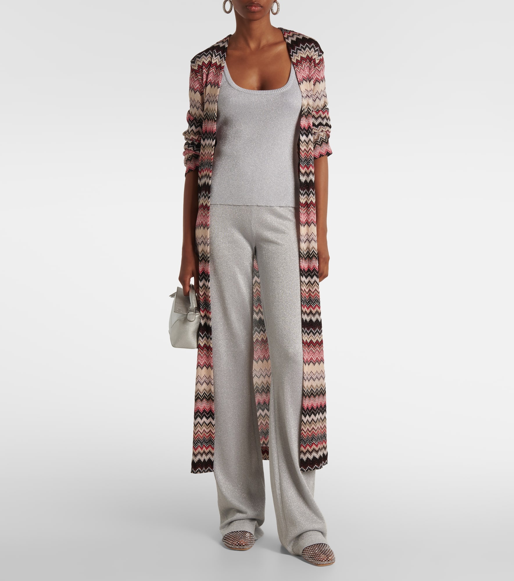 Lamé straight pants - 2