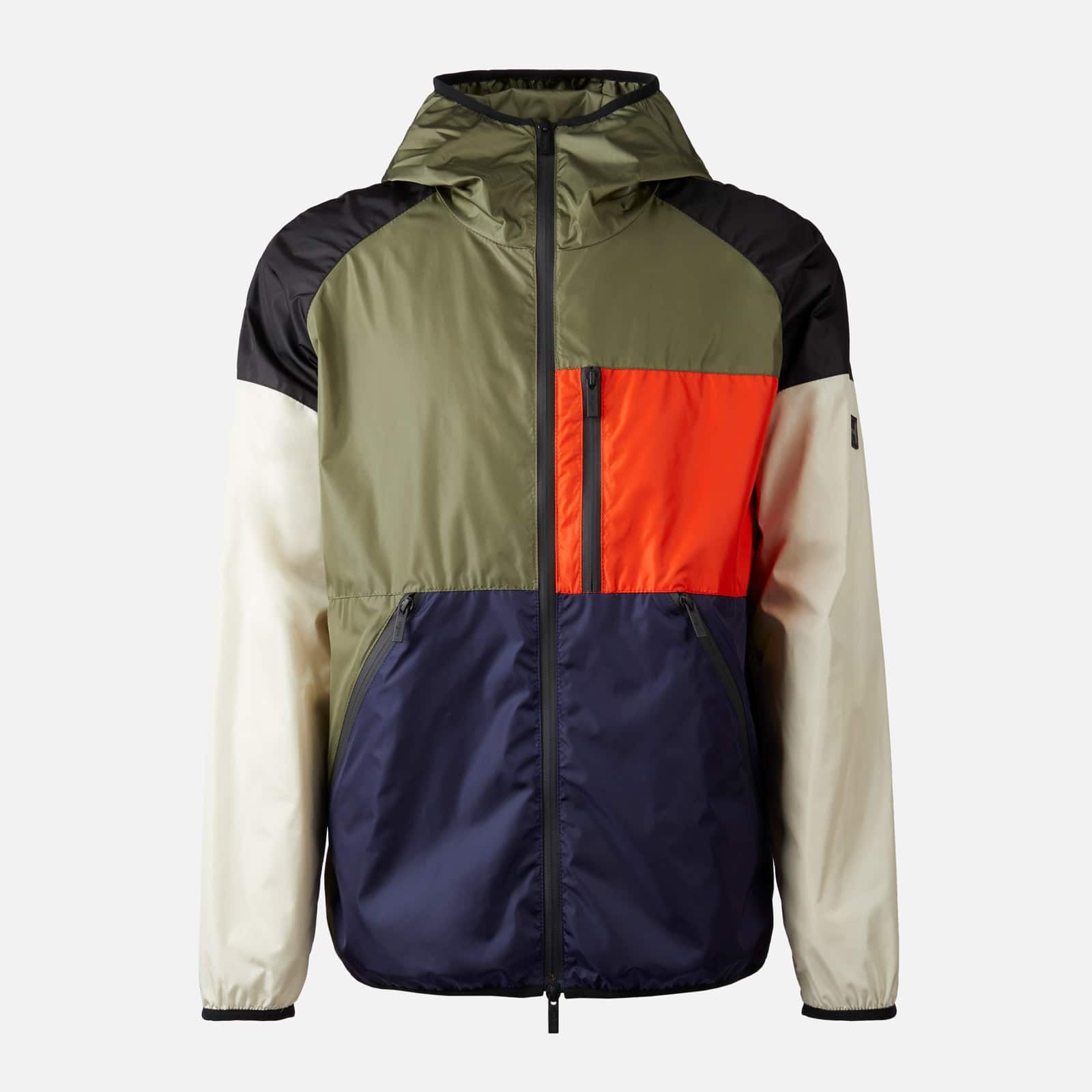 Color Block Windbreaker Green Blue Orange - 1