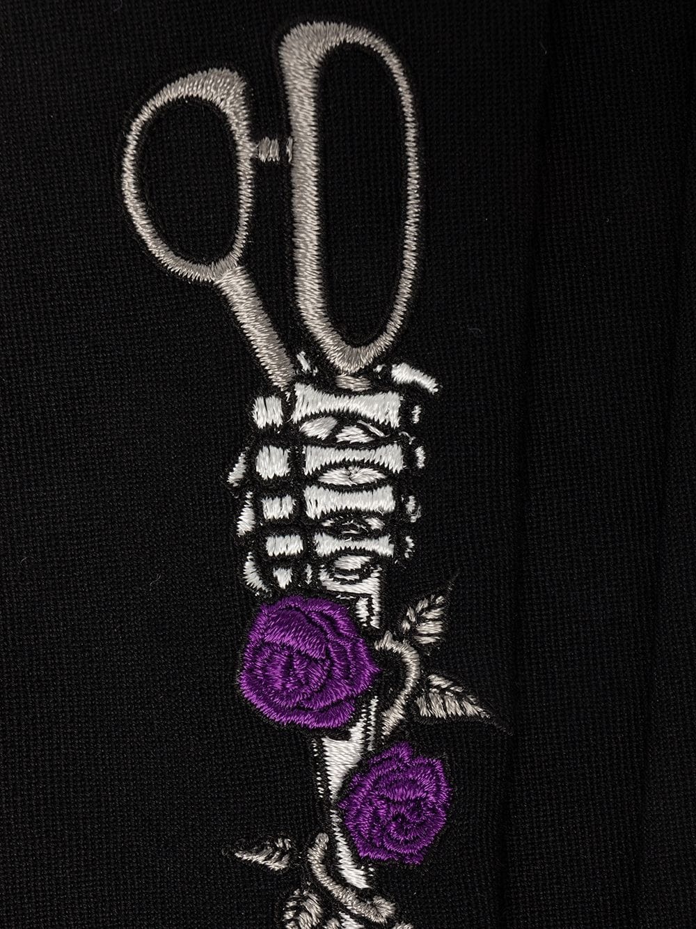 embroidered-scissors tie - 2