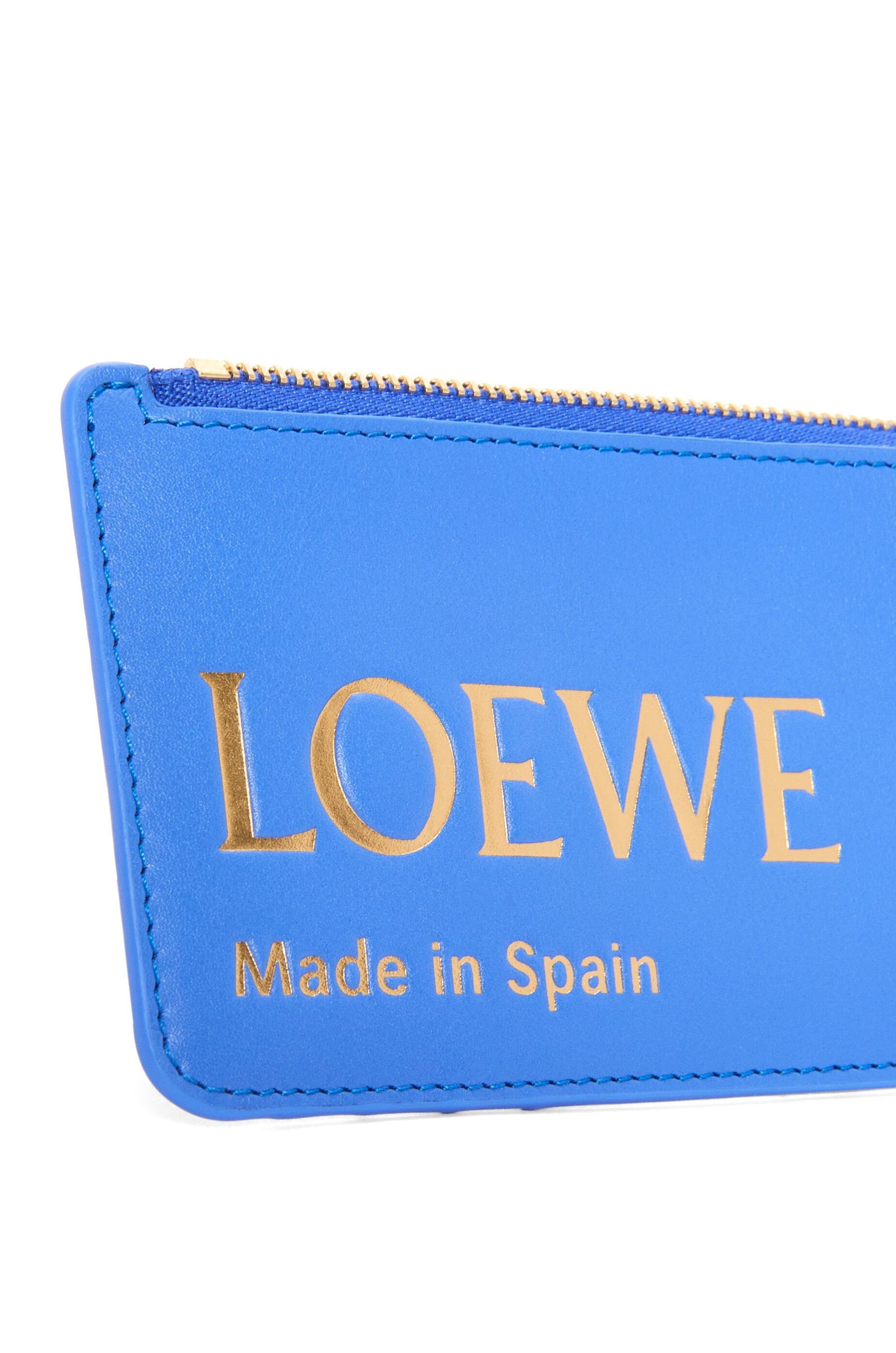 Embossed LOEWE coin cardholder in shiny nappa calfskin - 4