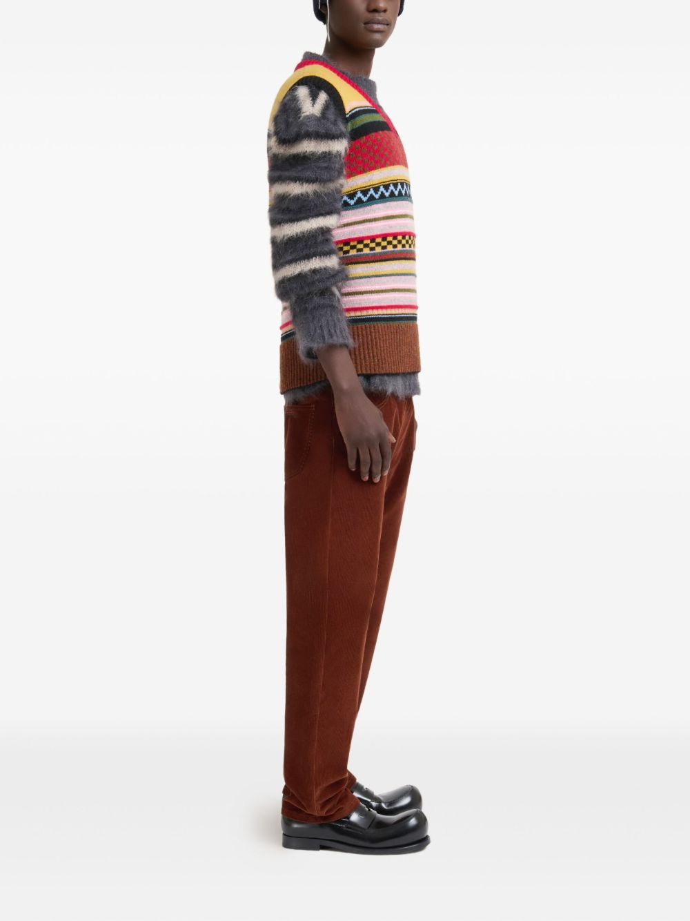 STRIPED FLUFFY SWEATER - 3
