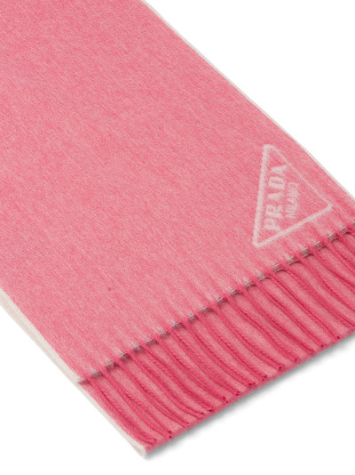Prada intarsia-logo scarf outlook