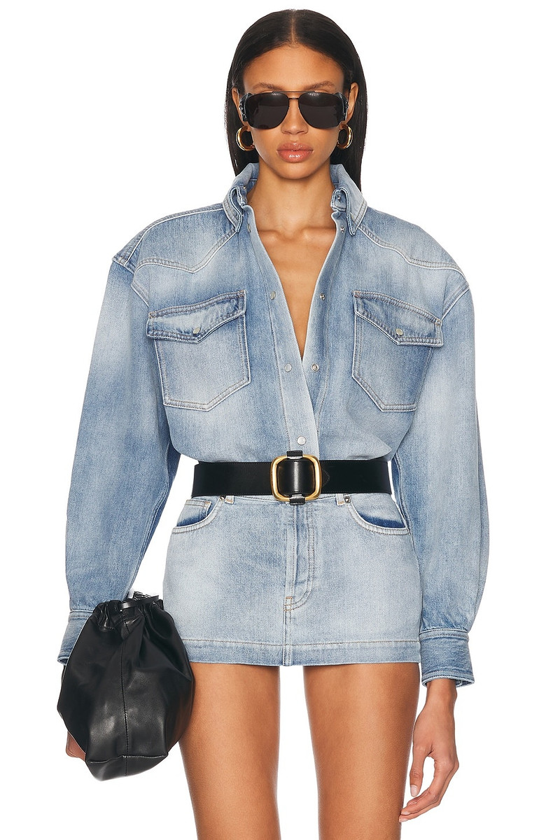 Denim Button Down Top 1
