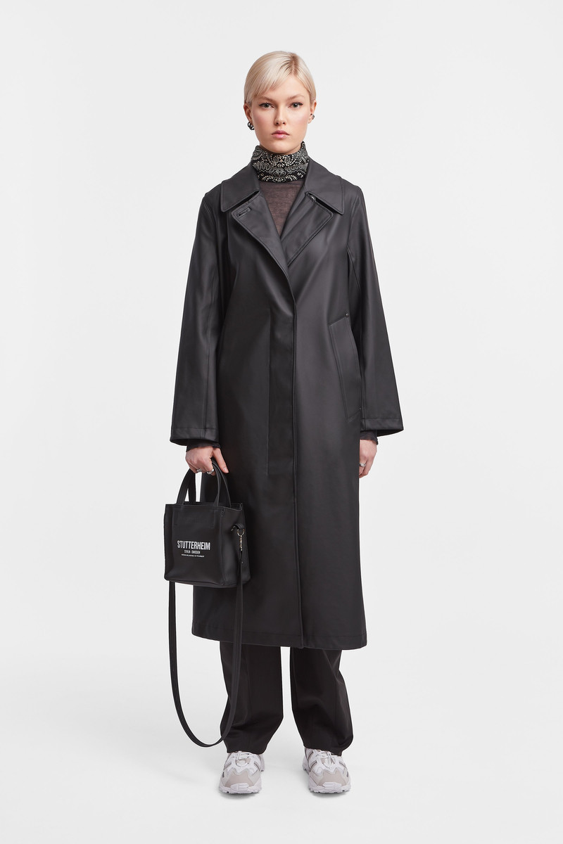 Stutterheim Mayfair Trench Coat Black outlook