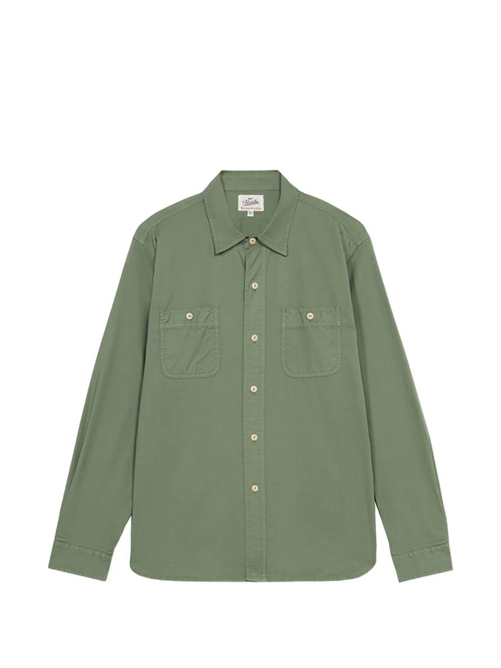 patch-pocket twill shirt - 1