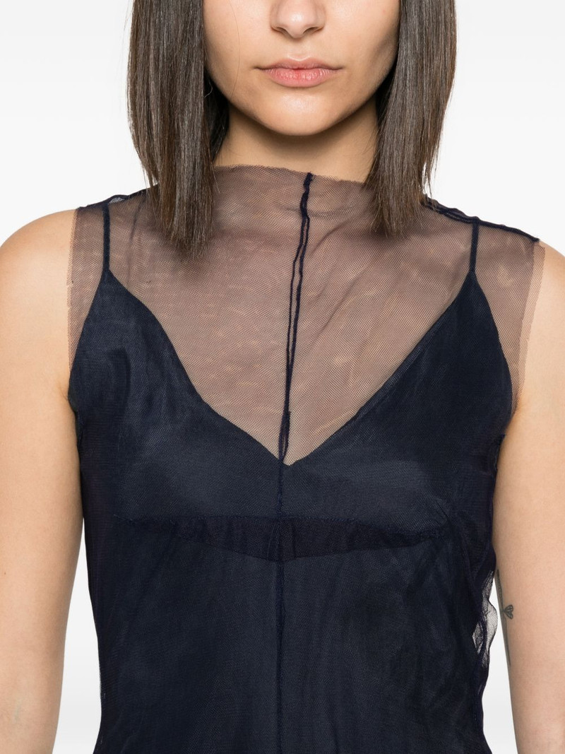 tulle-overlay sleeveless dress 5