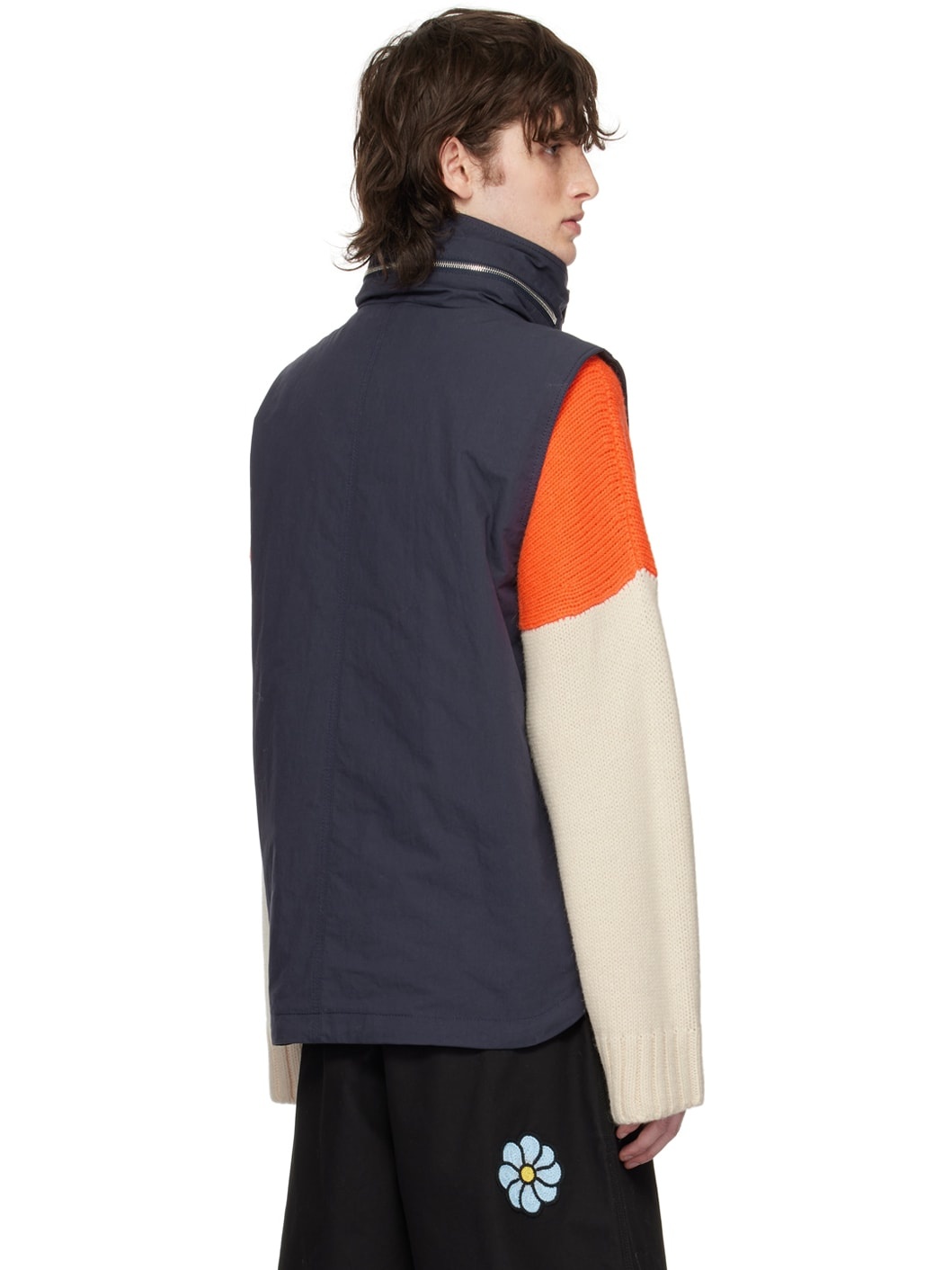 1 Moncler JW Anderson Navy Tryfan Down Vest - 3