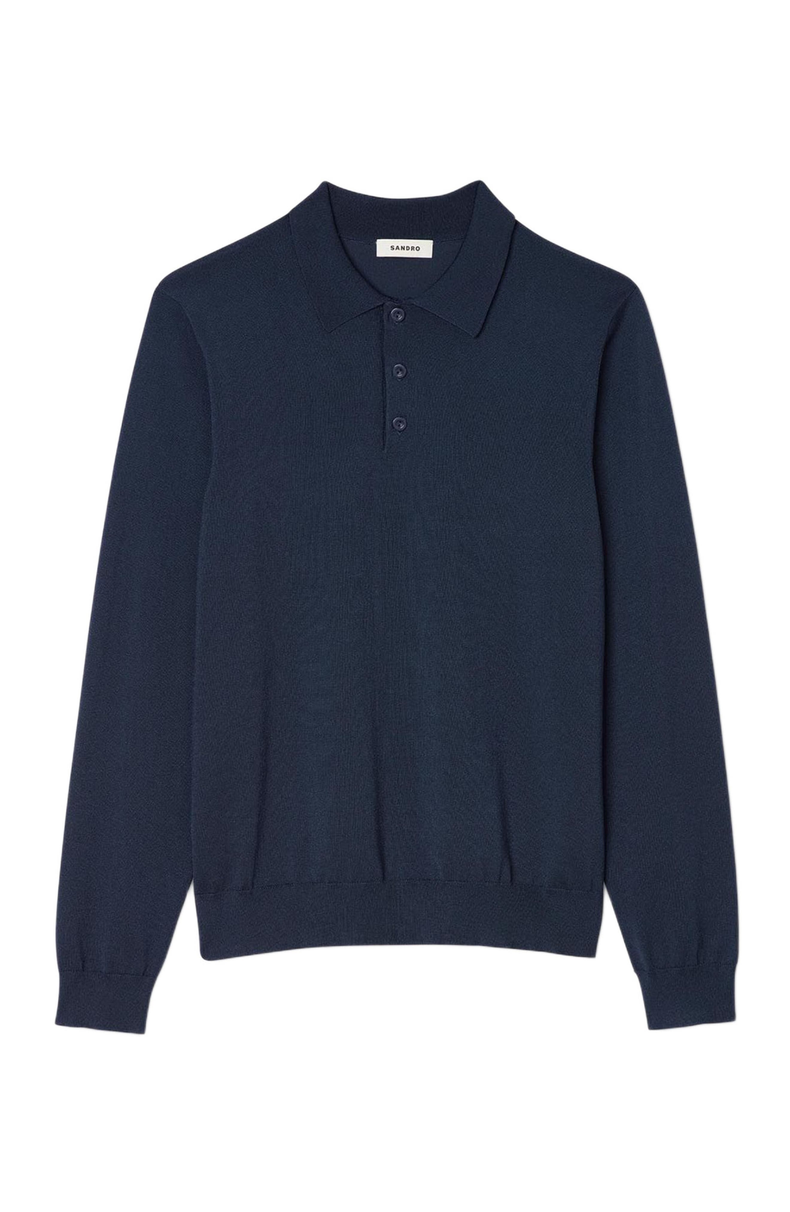 SANDRO Ribbed polo shirt in Royal Blue at Nordstrom - 5