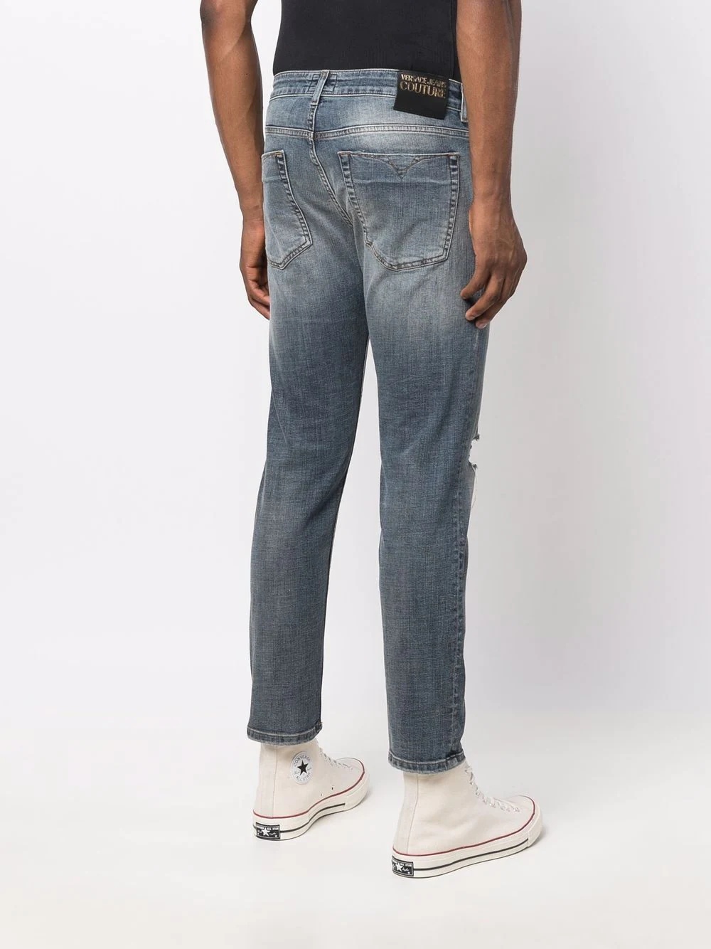 ripped-detailing slim-fit jeans - 4