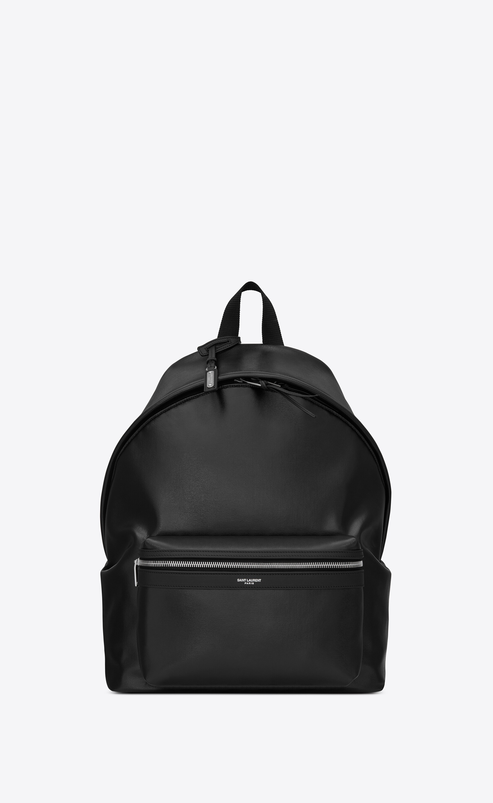 city backpack in shiny textured canvas - 1