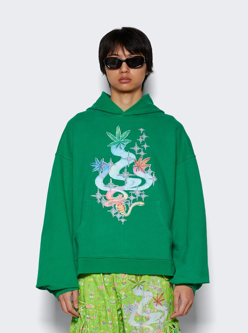 Printed Hoodie Green 3