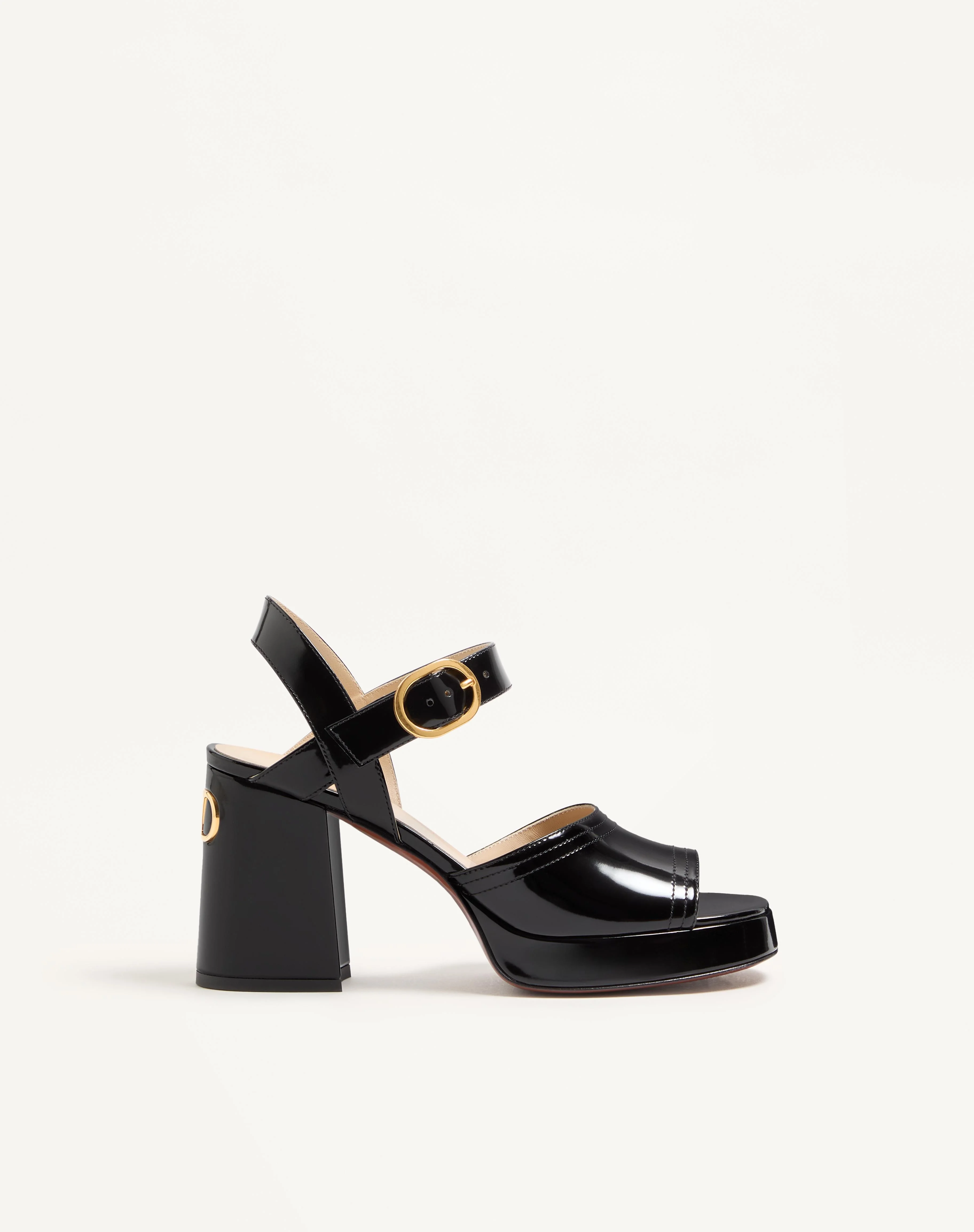 FAWCETTE PLATFORM SANDAL IN POLISHED CALFSKIN 100MM - 1