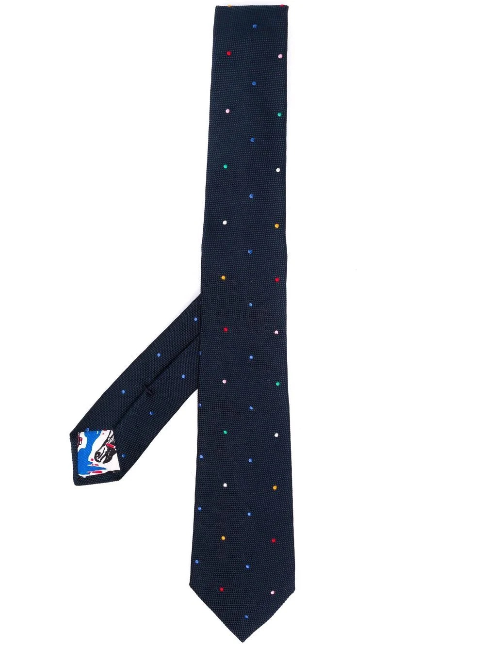 embroidered polka-dot tie - 1