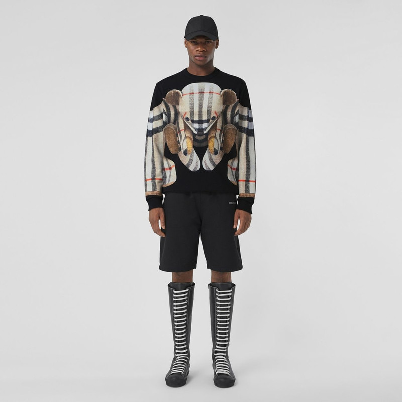 Burberry Thomas Bear Print Cotton Sweatshirt outlook