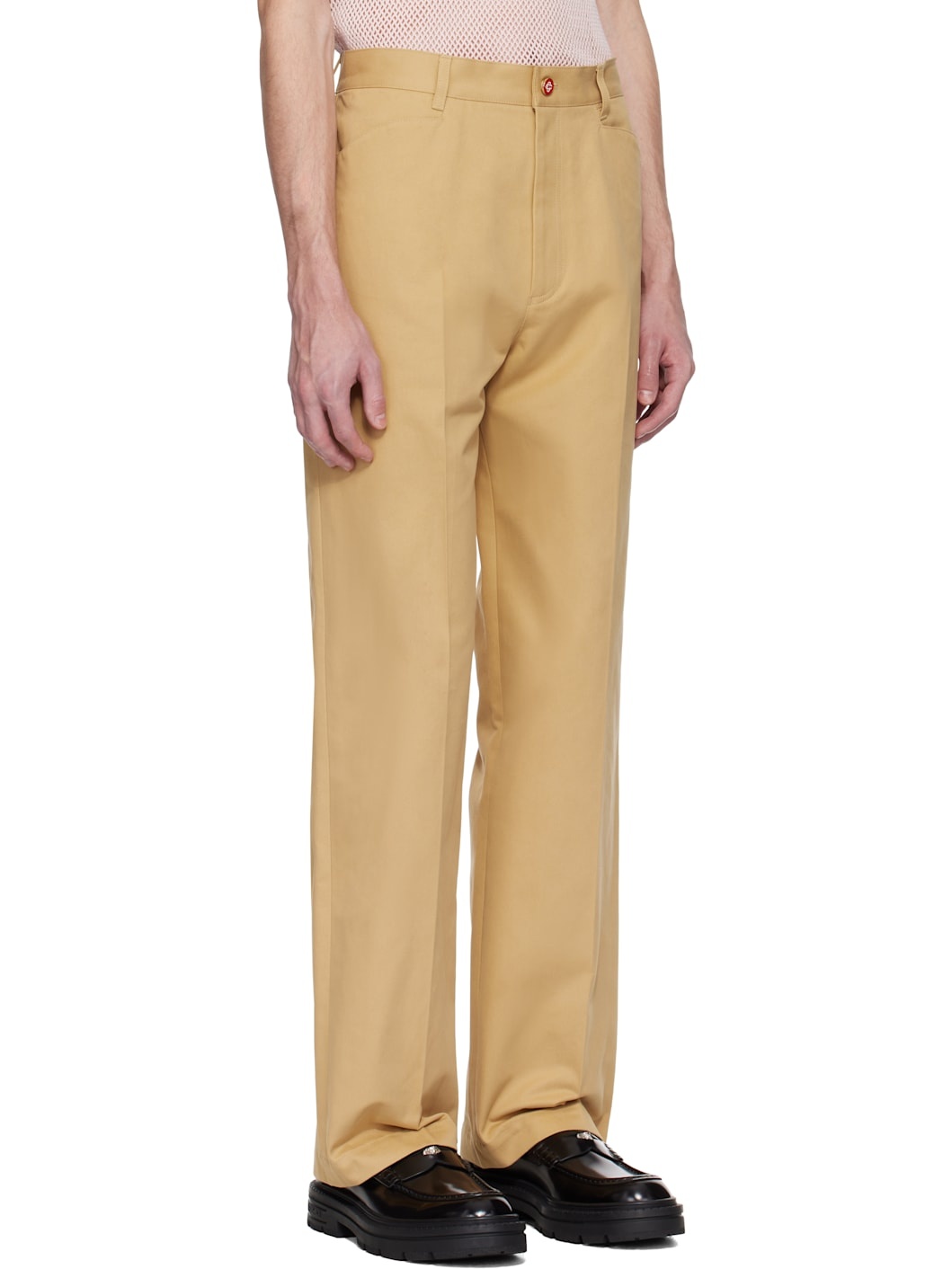 Tan Cotton Chino Trousers - 2