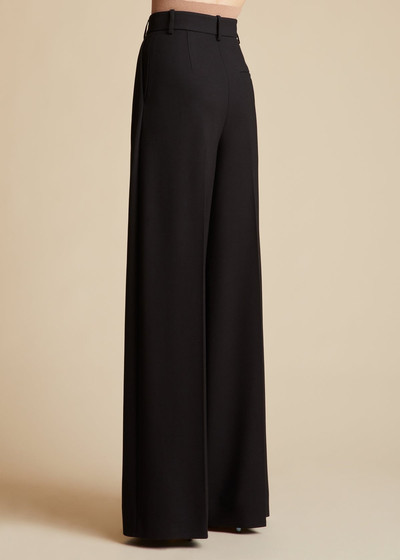 KHAITE The Teyana Pant in Black Wool outlook