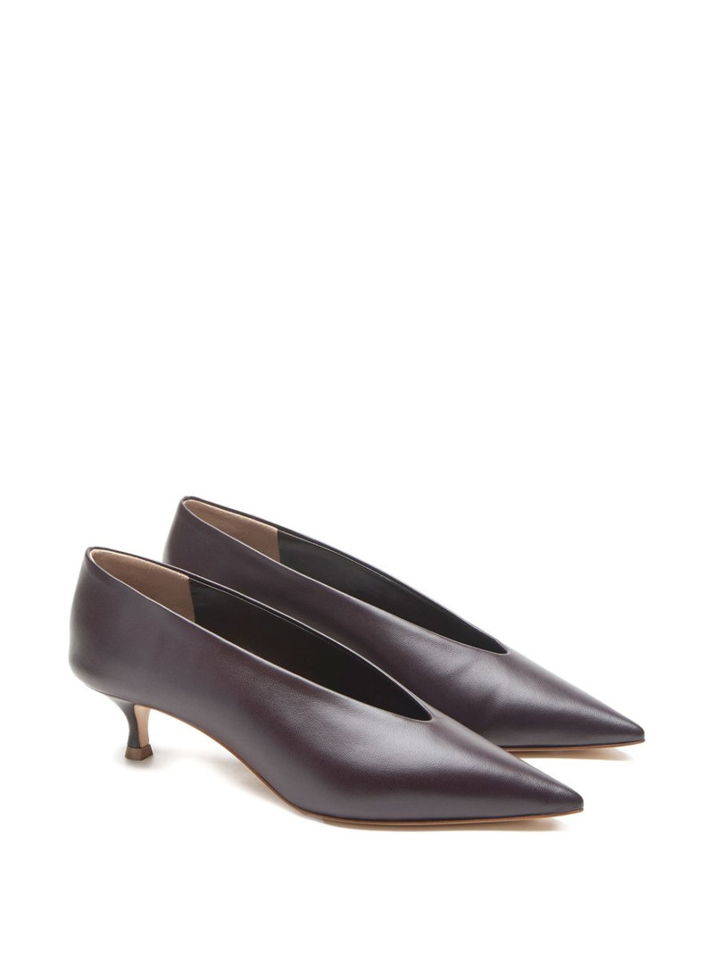 LE MONDE BÉRYL 40mm Babouche pointed-toe leather pumps outlook