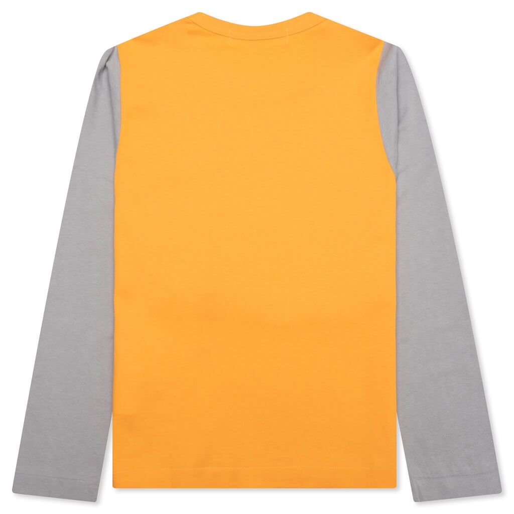 WOMEN'S BI-COLOR T-SHIRT - YELLOW/GREY - 2