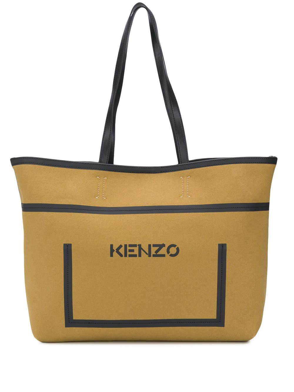 logo print tote bag - 1