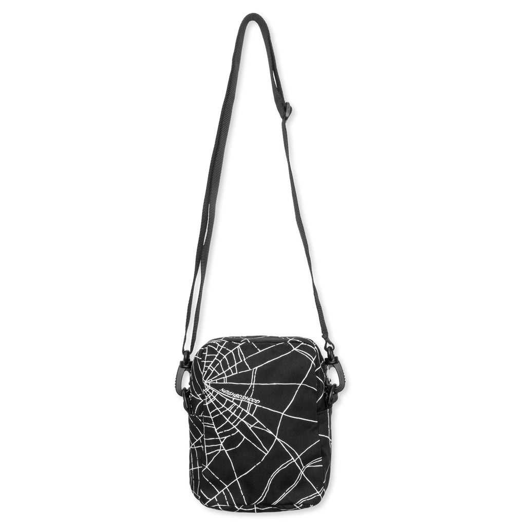 SPIDERWEB SHOULDER BAG - BLACK