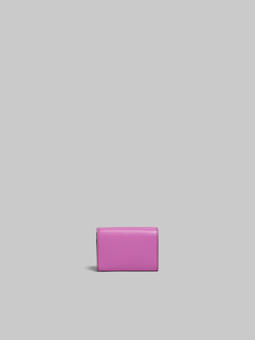 PINK LEATHER TRIFOLD WALLET WITH MARNI MENDING - 3