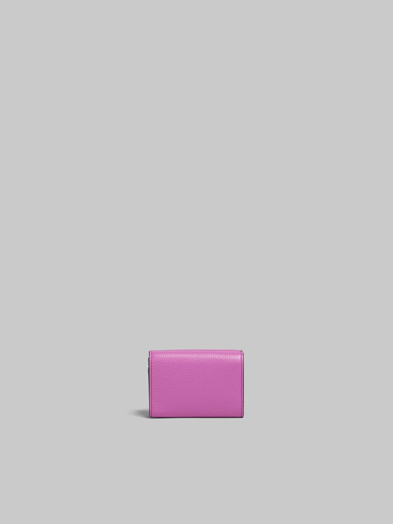 PINK LEATHER TRIFOLD WALLET WITH MARNI MENDING 3