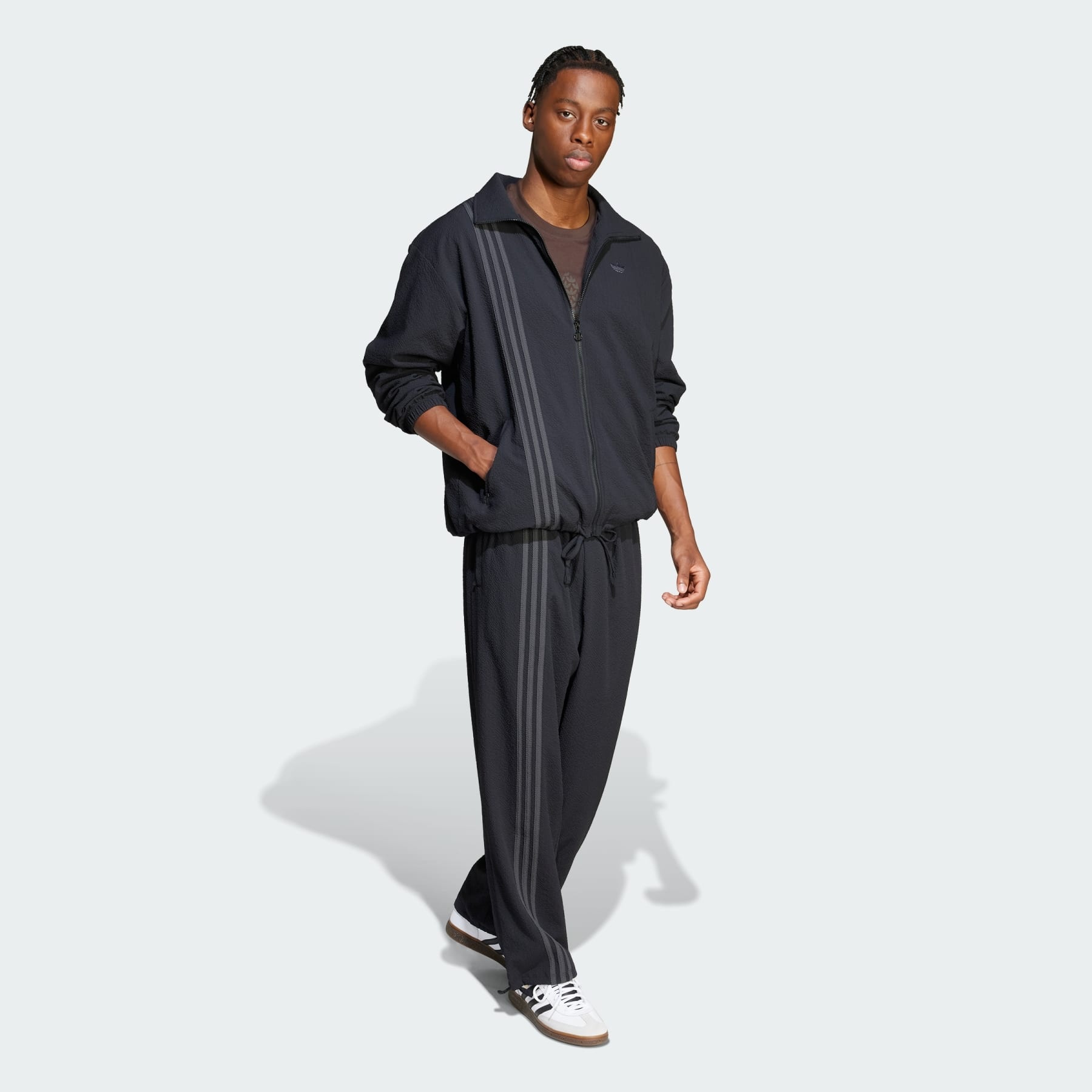 Fashion Seersucker Firebird Track Top - 4