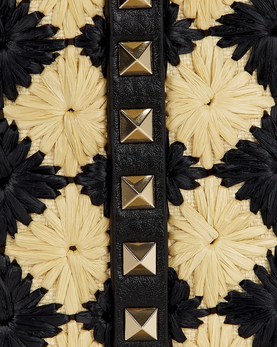 Raffia Mini Rockstud Tote Bag - 7