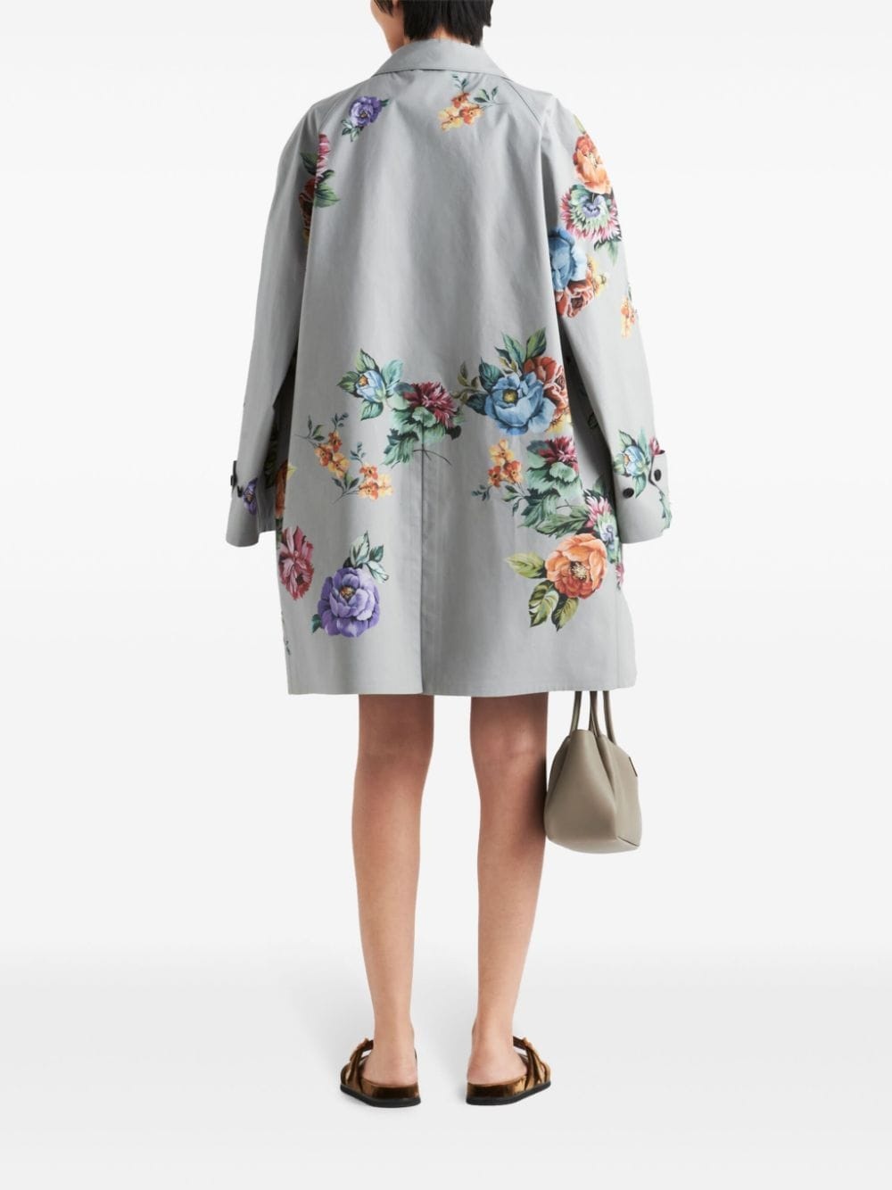 【関税＆送料込み】Prada Floral-Print Single-Breasted Coat Prada floral-print single-breasted coat | farfetch | REVERSIBLE